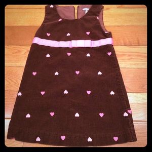 Hartstrings Heart Courderoy Jumper Dress